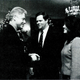 A photograph showing former White House intern Monica Lewinsky meeting President Bill Clinton at a White House Christmas party December 16, 1996, submitted as evidence in documents by the Starr investigation and released by the House Judiciary Committee September 21, 1998.